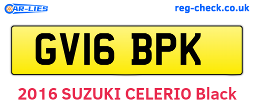 GV16BPK are the vehicle registration plates.