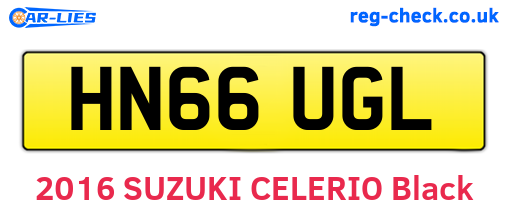 HN66UGL are the vehicle registration plates.