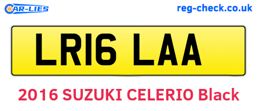 LR16LAA are the vehicle registration plates.