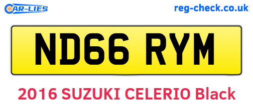 ND66RYM are the vehicle registration plates.
