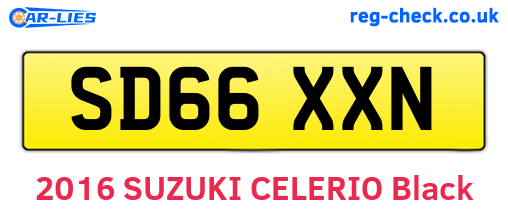 SD66XXN are the vehicle registration plates.