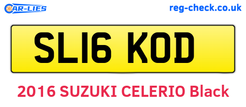 SL16KOD are the vehicle registration plates.