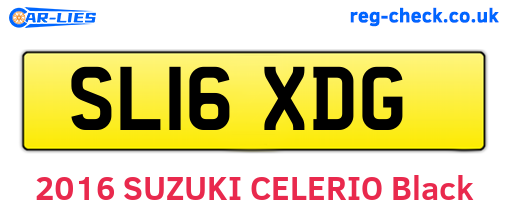 SL16XDG are the vehicle registration plates.