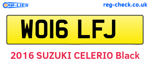WO16LFJ are the vehicle registration plates.