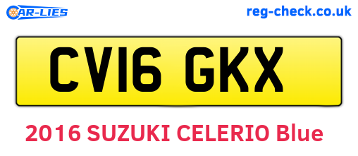 CV16GKX are the vehicle registration plates.
