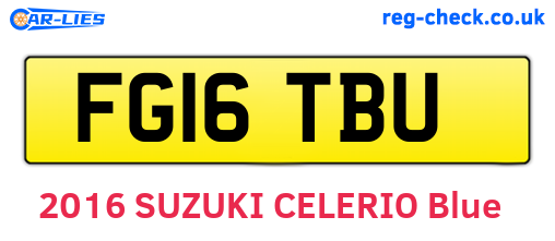 FG16TBU are the vehicle registration plates.