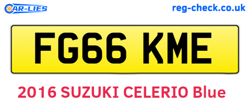 FG66KME are the vehicle registration plates.