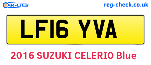 LF16YVA are the vehicle registration plates.
