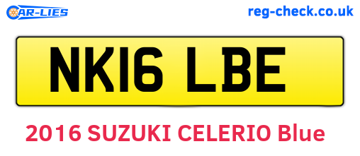 NK16LBE are the vehicle registration plates.