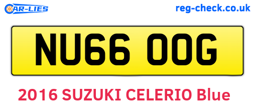 NU66OOG are the vehicle registration plates.