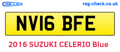 NV16BFE are the vehicle registration plates.
