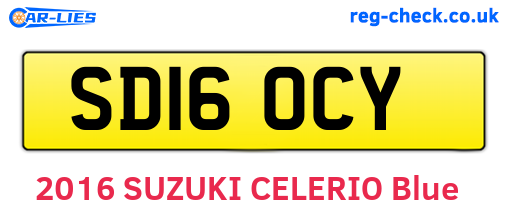 SD16OCY are the vehicle registration plates.