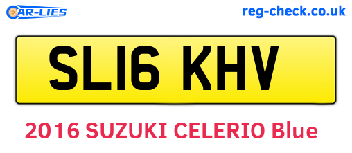 SL16KHV are the vehicle registration plates.