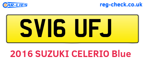SV16UFJ are the vehicle registration plates.