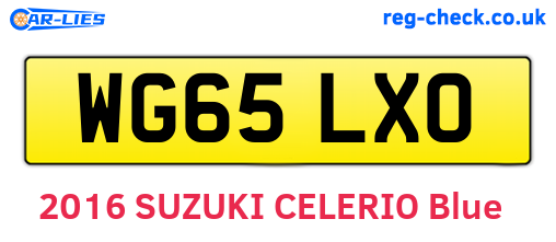 WG65LXO are the vehicle registration plates.