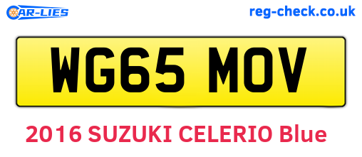 WG65MOV are the vehicle registration plates.