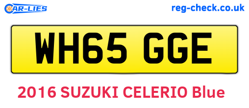 WH65GGE are the vehicle registration plates.