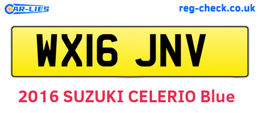 WX16JNV are the vehicle registration plates.