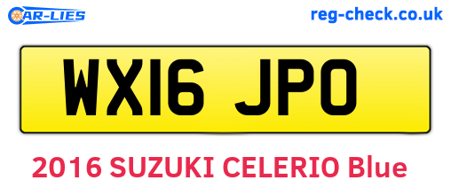 WX16JPO are the vehicle registration plates.