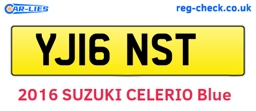 YJ16NST are the vehicle registration plates.
