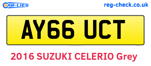 AY66UCT are the vehicle registration plates.