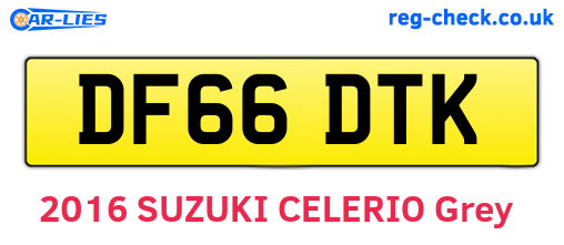 DF66DTK are the vehicle registration plates.