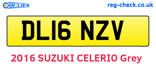 DL16NZV are the vehicle registration plates.