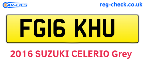 FG16KHU are the vehicle registration plates.