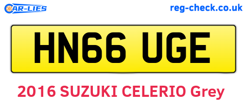 HN66UGE are the vehicle registration plates.