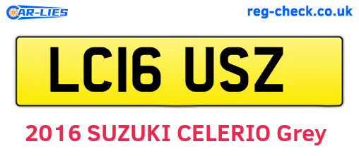 LC16USZ are the vehicle registration plates.