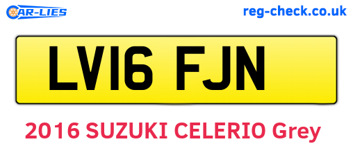 LV16FJN are the vehicle registration plates.