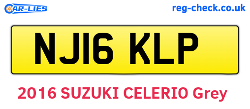 NJ16KLP are the vehicle registration plates.