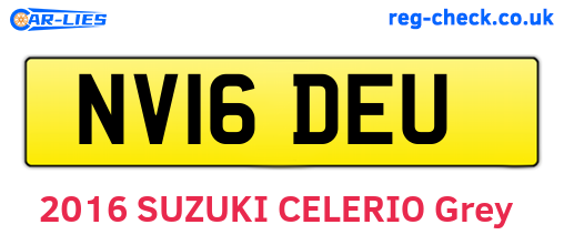 NV16DEU are the vehicle registration plates.