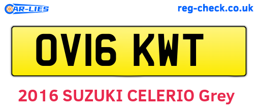 OV16KWT are the vehicle registration plates.