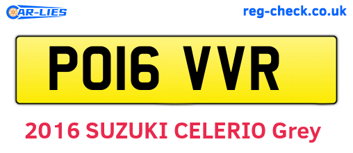 PO16VVR are the vehicle registration plates.