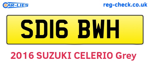 SD16BWH are the vehicle registration plates.