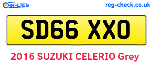 SD66XXO are the vehicle registration plates.