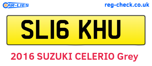 SL16KHU are the vehicle registration plates.