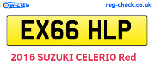 EX66HLP are the vehicle registration plates.