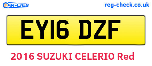 EY16DZF are the vehicle registration plates.