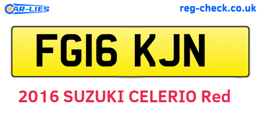FG16KJN are the vehicle registration plates.