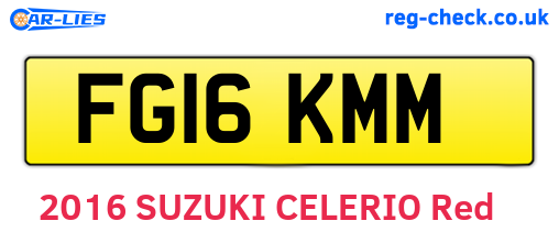 FG16KMM are the vehicle registration plates.