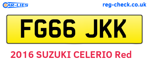 FG66JKK are the vehicle registration plates.