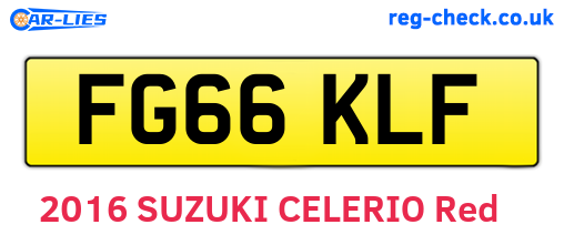 FG66KLF are the vehicle registration plates.