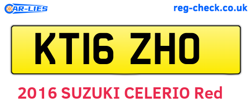 KT16ZHO are the vehicle registration plates.