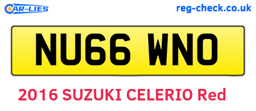 NU66WNO are the vehicle registration plates.