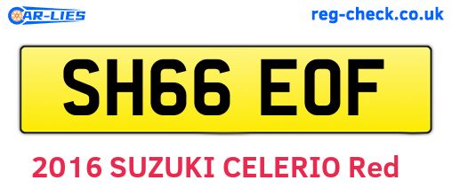 SH66EOF are the vehicle registration plates.