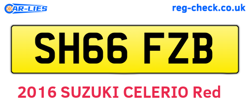 SH66FZB are the vehicle registration plates.