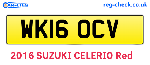 WK16OCV are the vehicle registration plates.