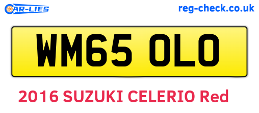 WM65OLO are the vehicle registration plates.